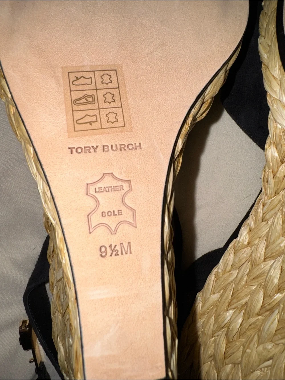 Tory Burch Raffia Wedge Sandal